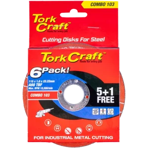 Tork Craft Grinder Cutting Disk Pack of 5+1 Free